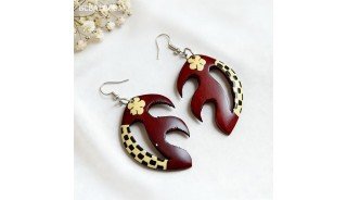 Hot Sale Painting Wood Earrings Best Quality